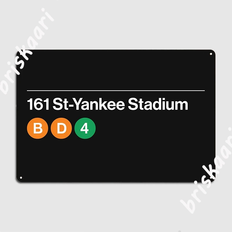 

161 г., станция стадиона St Yankee, металлический плакат, плакаты, персонализированные плакаты на стену, пещера, клубный бар, жестяной плакат