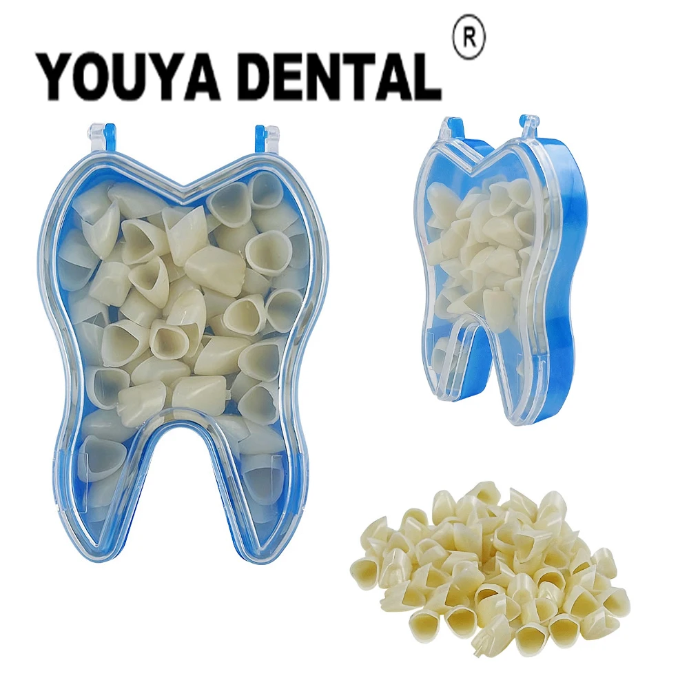 

50pcs/box Teeth Whitening Anterior Molar Crown Resin Realistic Dental Crowns Porcelain Temporary Teeth Crown Oral Clean Tools