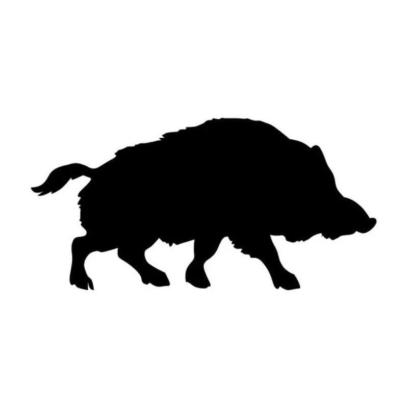 

Lifelike Wild Boar Pig Interesting Vinyl Car Styling Decorative Car Sticker And Decals Black/Silver 15.2*7.6CM