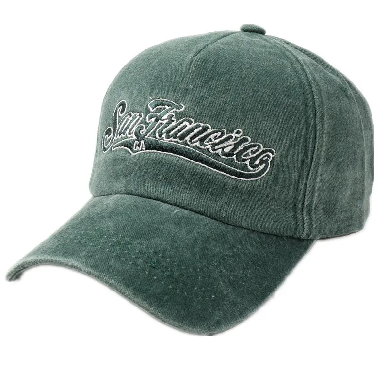 

2023 Trendy 5 Panel Vintage Washed Baseball Caps Women Men Outdoor Street Denim Trucker Cap Snapback Dad Hats Bone Masculino