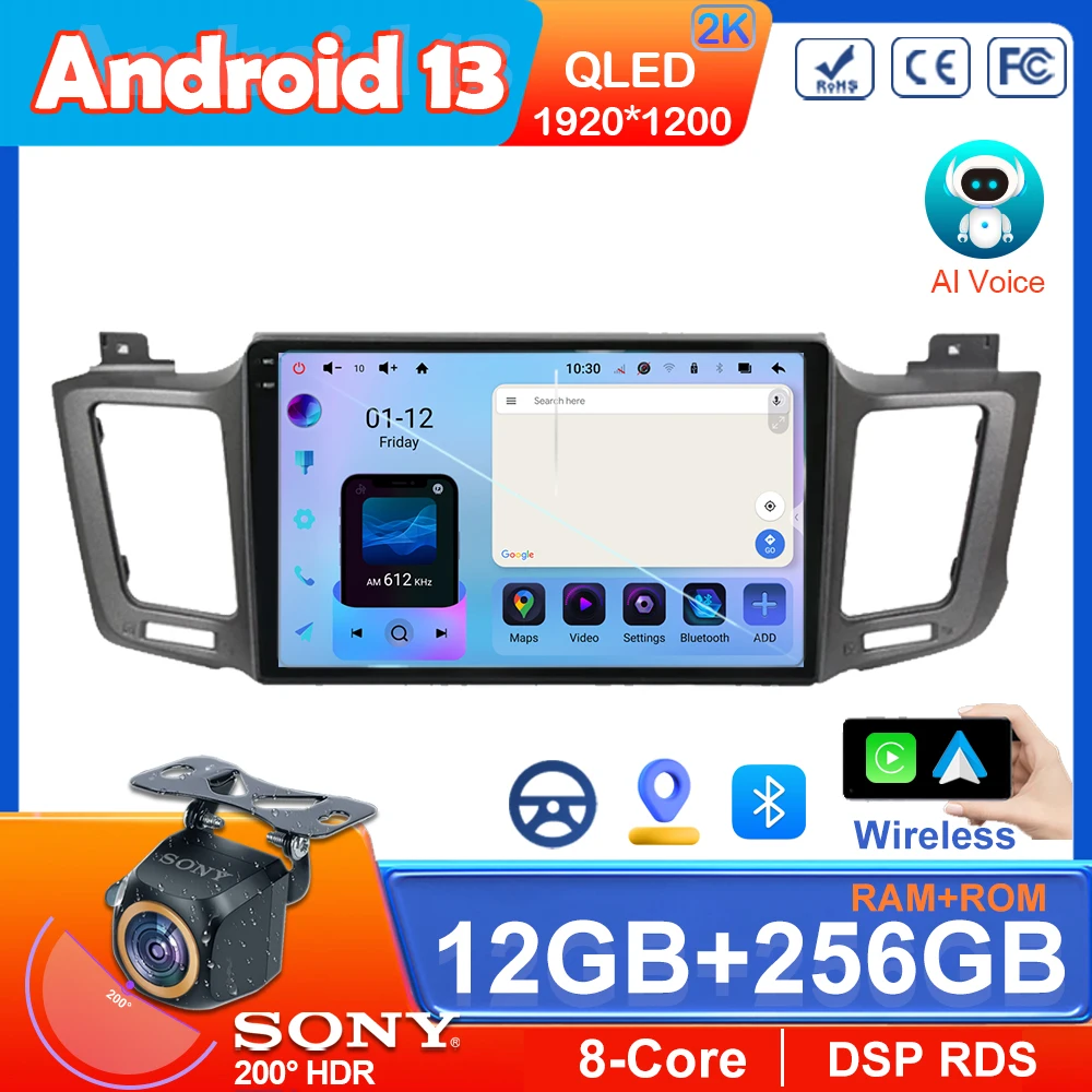 Для Toyota RAV4 4 XA40 5 XA50 2012-2018 авторадио стерео головное устройство мультимедийный