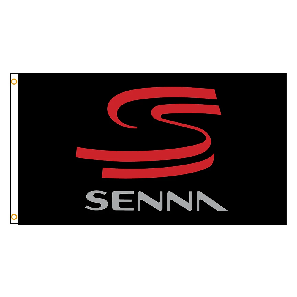 

90x150cm Ayrton Senna Flag Polyester Printed Racing Car Banner For Decoration