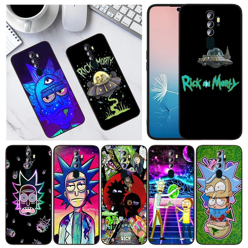 

Rick Morts Anime Cartoon For OPPO Find X5 X3 F21 Neo Lite A96 A57 A77 A74 A76 A72 A55 A54S A53 A16S K10 5G Black Phone Case