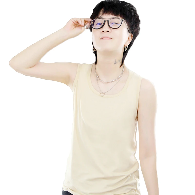 

Long Chest Binder Vest Enhanced Bandage Inside for Lesbian Trans Tomboy FTM Cotton Breast Flatten Shapers Cotton Undershirt Tops
