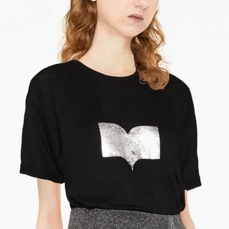 

Fashion Classic Trendy Luxury Designer New Casual Loose Fit O-neck Letter Printed Short Sleeve T-shirt Female