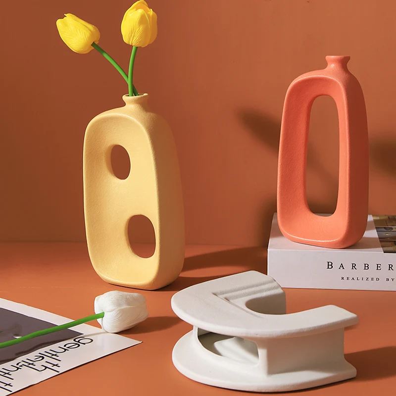 

Роскошные современные минималистичные забавные Свадебные вазы для кухонного стола искусственные цветы ваза Новинка вазы для цветов украш...