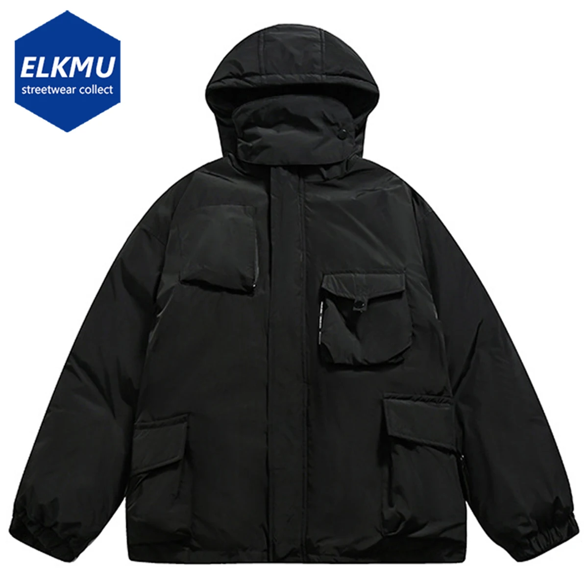 

Утепленные куртки-карго с капюшоном, теплые парки, пальто с несколькими карманами, черная маска, ветровка, куртки