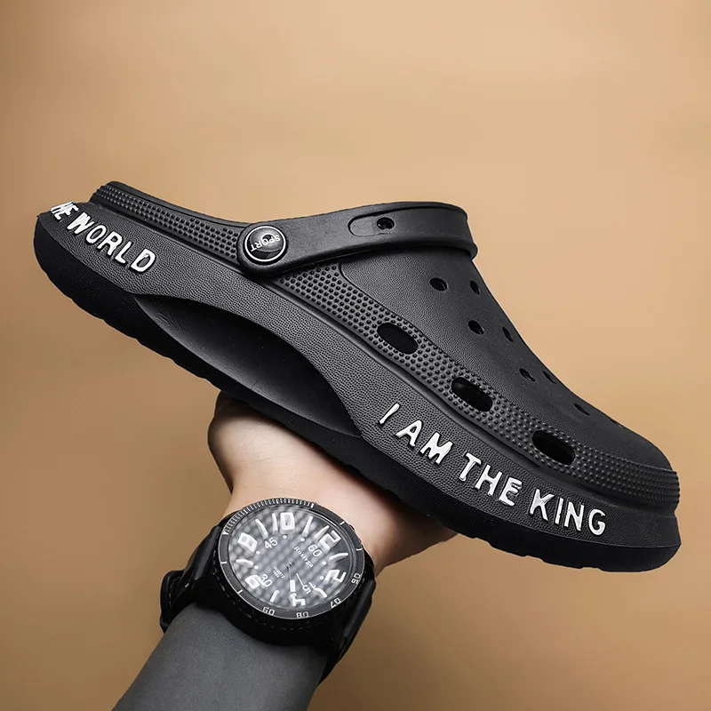 

Baotou slippers men's summer new outer wear non-slip deodorant wear-resistant sandals driving sports leisure beach hole sandals