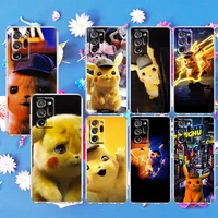 cute love pikachu pokemon for samsung note 20 ultra 10 lite plus 9 8 m52 m62 m32 f23 f22 m31 s m21 2021 transparent phone case