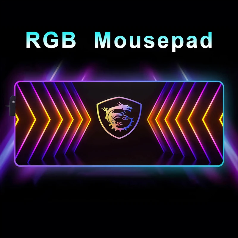 

Большой коврик для мыши Rgb MSI, Настольный коврик для ПК, игровые аксессуары, коврик для мыши с клавиатурой коврики для шкафов Xxl, быстрая компьютерная мышь