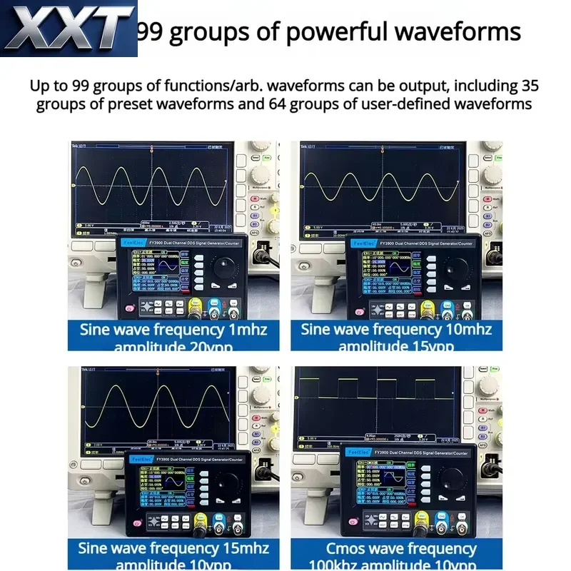 Фото XXT TTLTES FY3900 250MSa/s Четыре TTL-выхода 5/10/15/20/30 МГц, синусоидальный сигнал, 14 бит, двухканальный, функция/произвольный сигнал №5