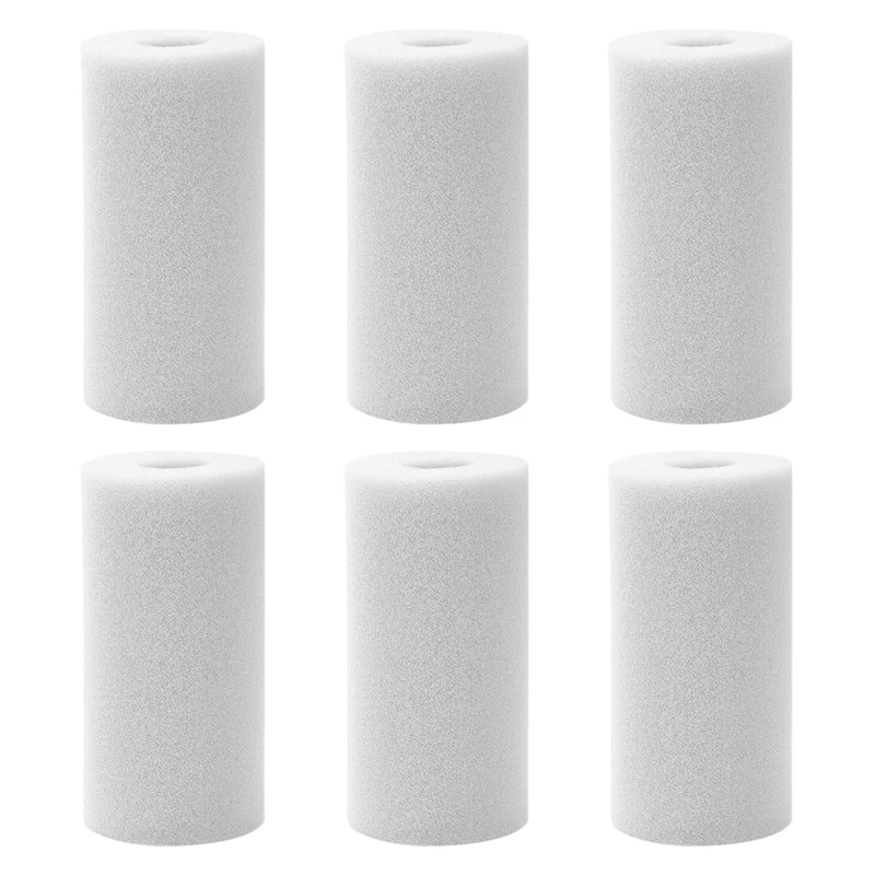 

6 шт./упаковка, многоразовые губки для фильтра Intex Type A