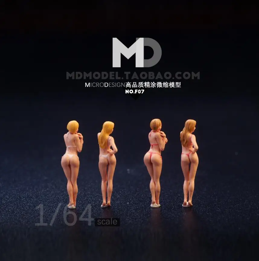 

Модель Куклы бикини, Пляжная модель, красивая модель автомобиля, украшение для сцены, микро-ландшафт, реквизит для съемки, 1:64