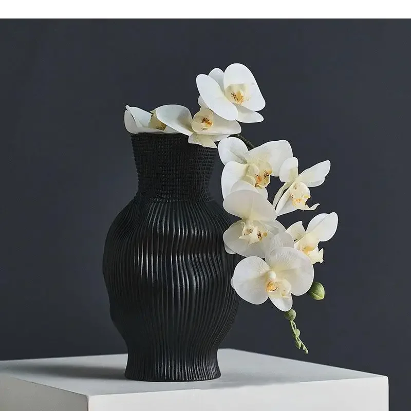 Ассиметричная керамическая ваза европейские минималистичные цветочные горшки