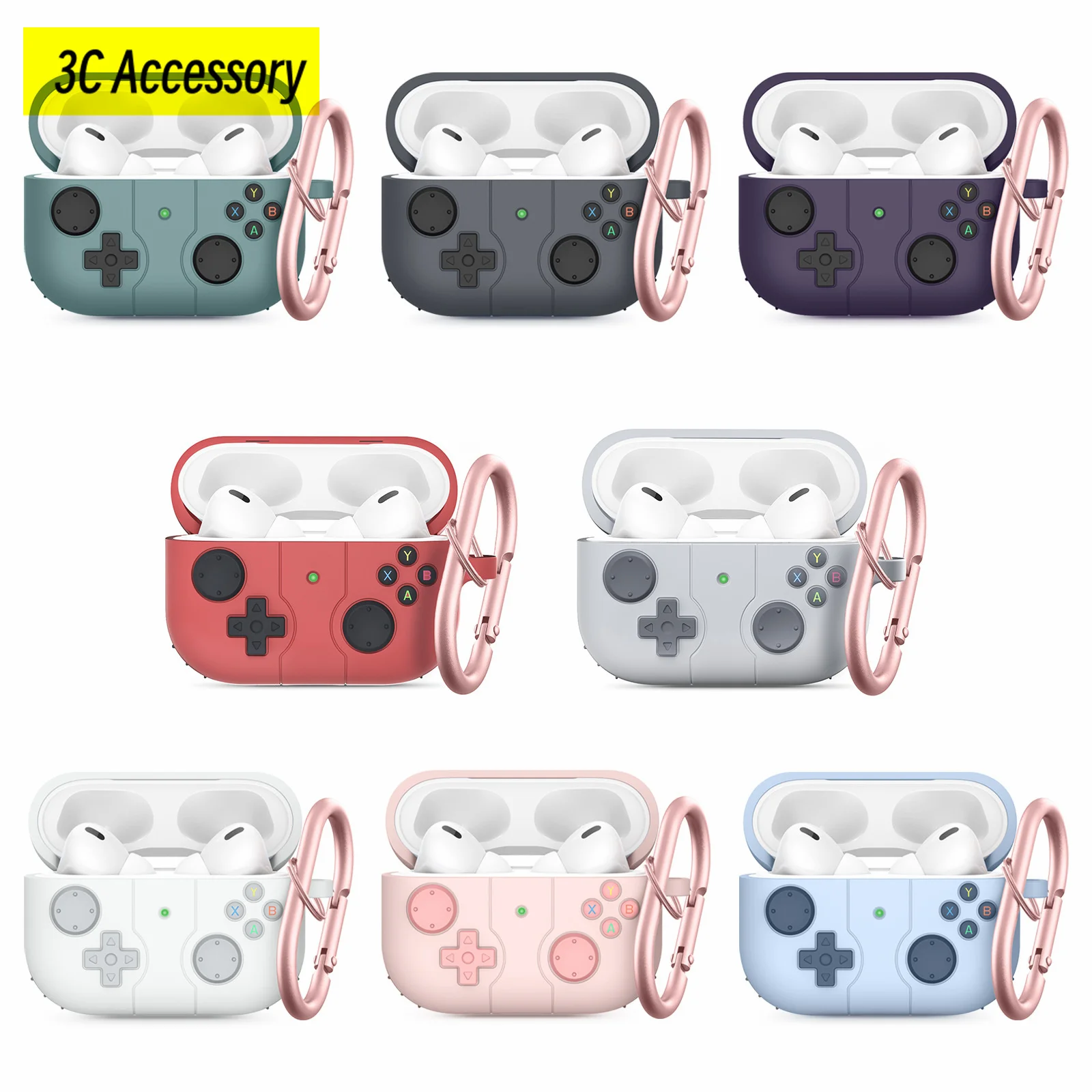 

New for AirPods 3rd Generation Case Cover Game Console Design Silicone Soft Protective Cover Compatible with Airpods pro 2 3