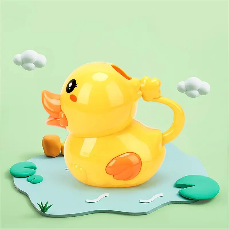 Cute  BPA Free Duck Watering Can Bath Toy Baby Bath Toy Water Spraying Wash Hair For Baby Kid Beach Pool Shower
