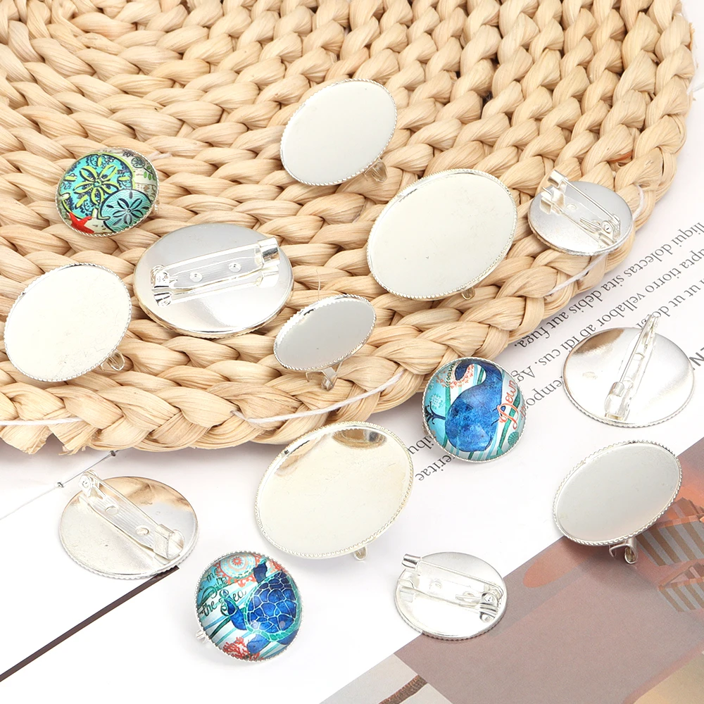 Простые медные посеребренные зажимы-пластины пустая поднос плоская основа для