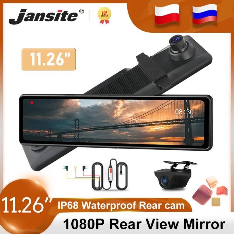 

Видеорегистратор Jansite, 11,26 дюйма, IP68, водонепроницаемый