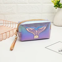 women makeup bag colorful mermaid tail cosmetic bag organizer make up case beauty pouch lipstick pu beautician toiletry bags