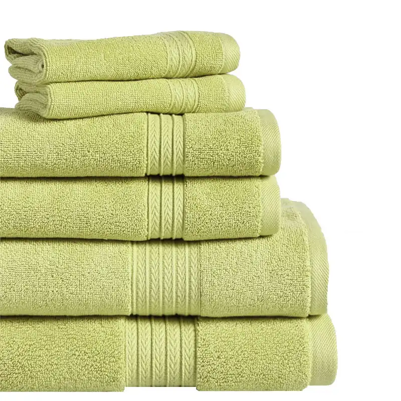 

6-Piece 100% Cotton Bath Towel Set in Moss