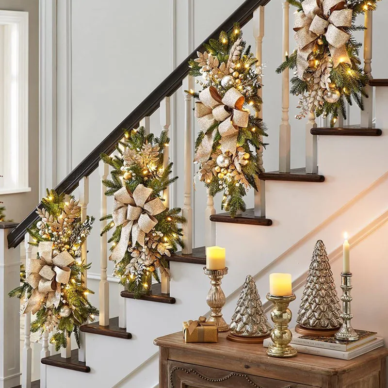 

Рождественский светодиодный подвесной шнурок для праздника, настенный дверной венок, подвесное свадебное украшение, праздничное украшение, рождественские подарки