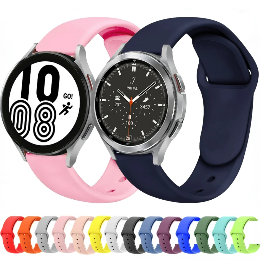 

20mm 22mm Silicone Band for Samsung Galaxy Watch 5/Pro/4/Classic/Active 2/Gear S3 Huawei Watch GT2 Wristband for Amazfit GTR/GTS
