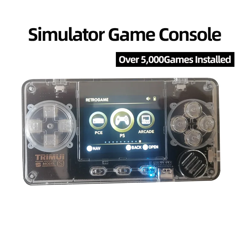 

Tolex Trimui Model S 3.0Inch IPS Screen Retro Video Game Console Simulators Over 5000Games PS Mini Pocket Handheld Game Player