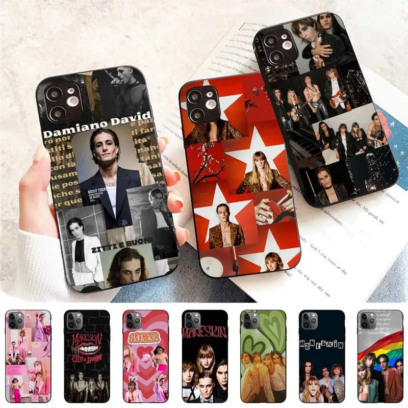 

Maneskin Damiano David Phone Case for iPhone 11 12 13 Mini Pro Max 8 7 6 6S Plus X 5 S SE 2020 XR XS 10 case