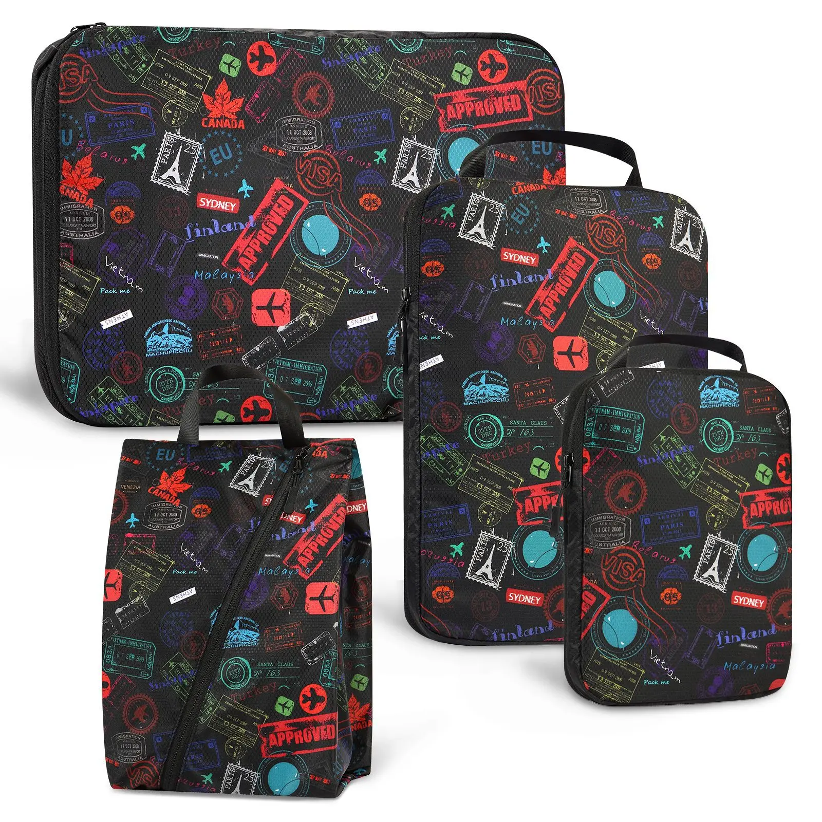 

4/6 шт., дорожная компрессионная упаковка, кубики, органайзер для багажа, аксессуары, расширяемые сумки для хранения, дорожная сумка, складные чемоданы