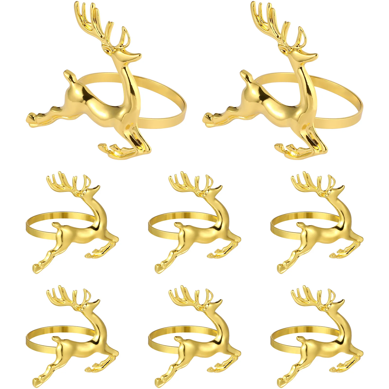 

Napkin Rings Christmas Holder Ring Deer Holiday Table Napkins Holders Pin Dinner Tissuebands Decoraiton Decors Fall Metal Set