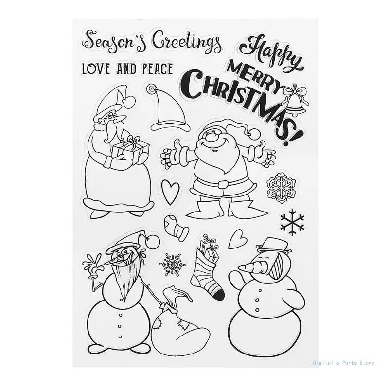 

M17F Santa-Claus Silicone Stampers Scrapbooking Stampers for Card Making Scrapbooking