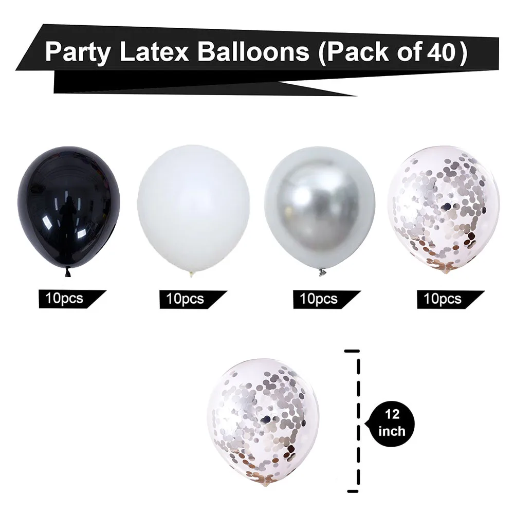 40 шт. латексные воздушные шары с конфетти