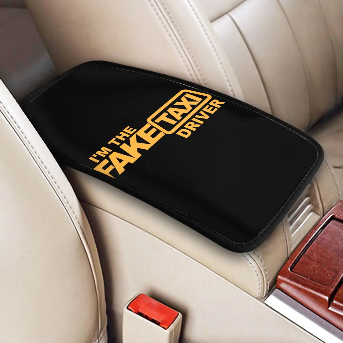 

Center Handle Box Pad Cushion I'm The Fake Taxi Driver Car Armrest Cover Mat Car Interior Accessories