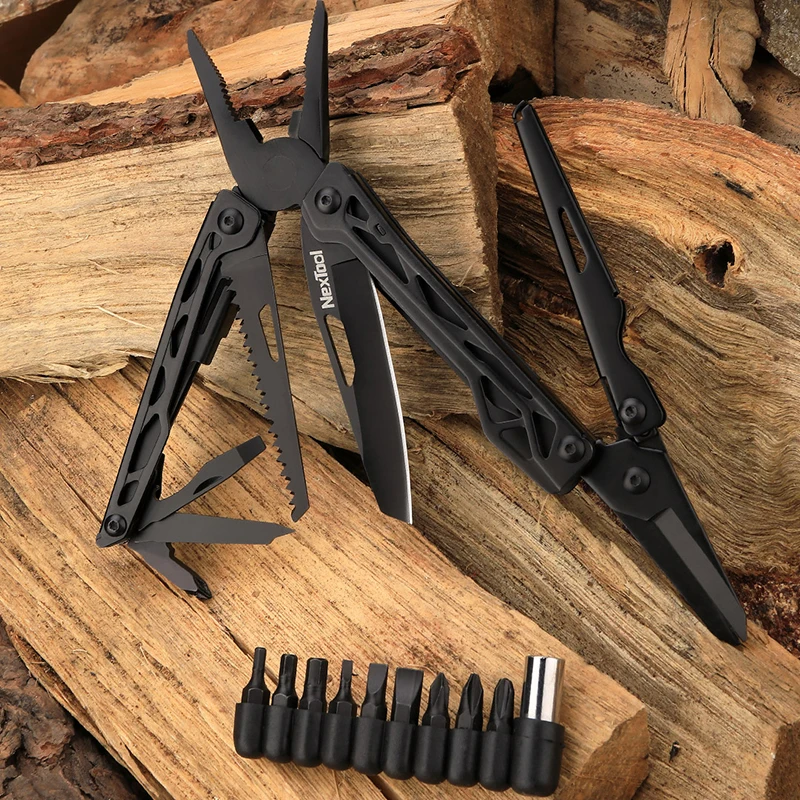 

NexTool Black Knight 11-In-1 Multi-function Tools Folding Pliers Camping Hiking Portable Scissors Opener Screw Drivers