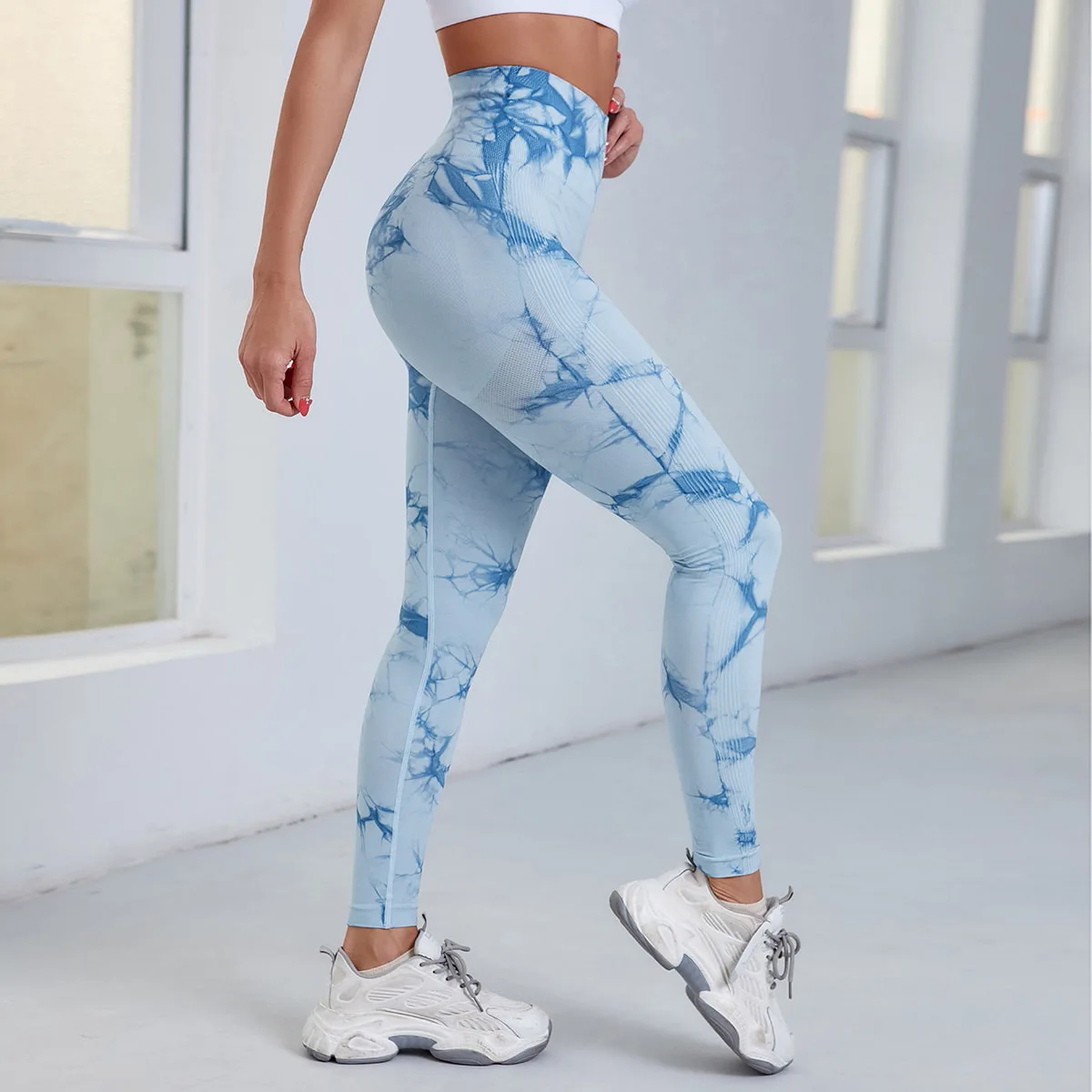 New Tie Dye Seamless Leggings For Women Fitness Scrunch Butt Legging Workout Gym Tights High Waist Sport Legging Activewear