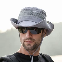 mens hat panama bucket hat outdoor sun protection hats wide brim anti uv beach sun caps foldable quick drying fisherman hat