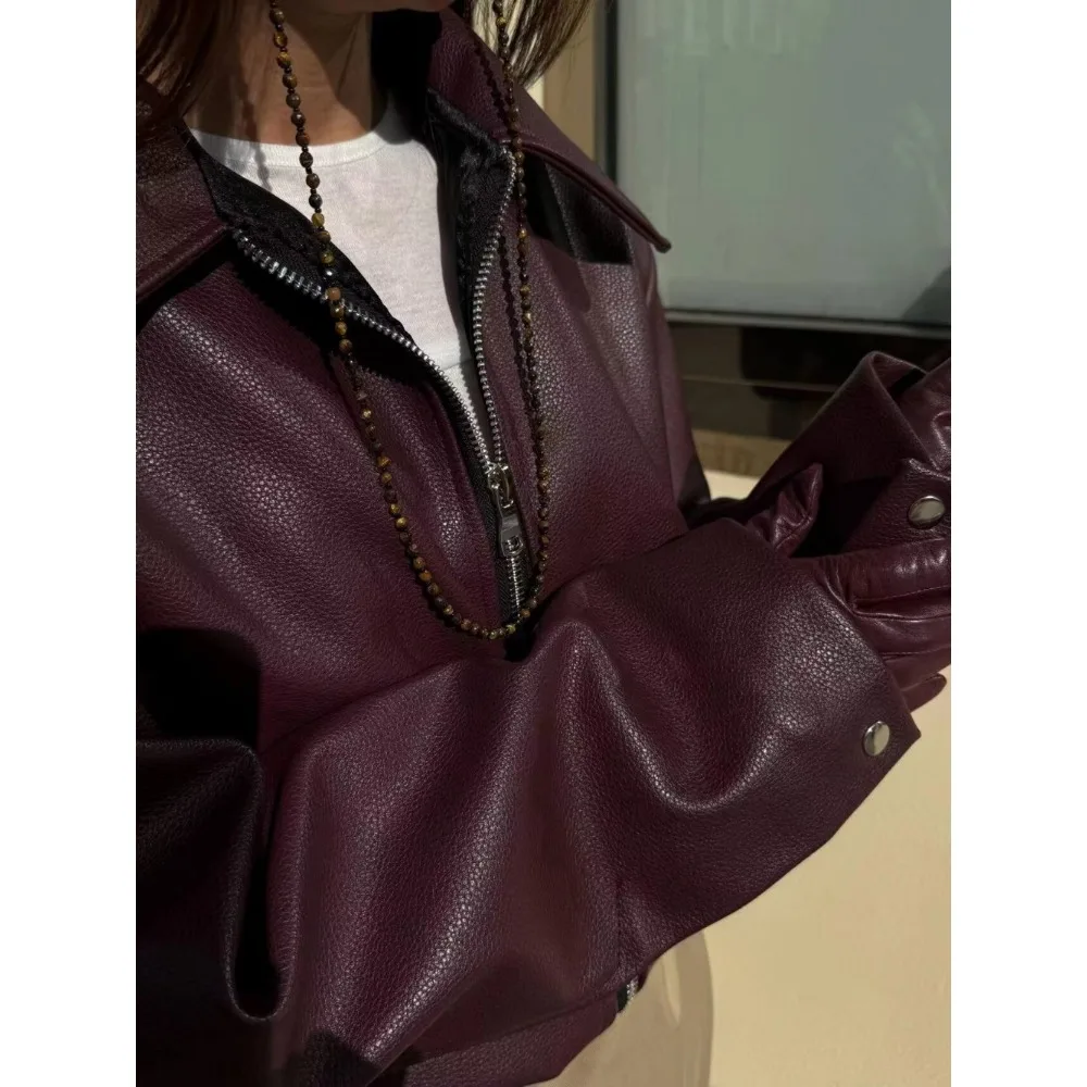 Модная байкерская куртка Женская Осенняя уличная одежда верхняя с длинным