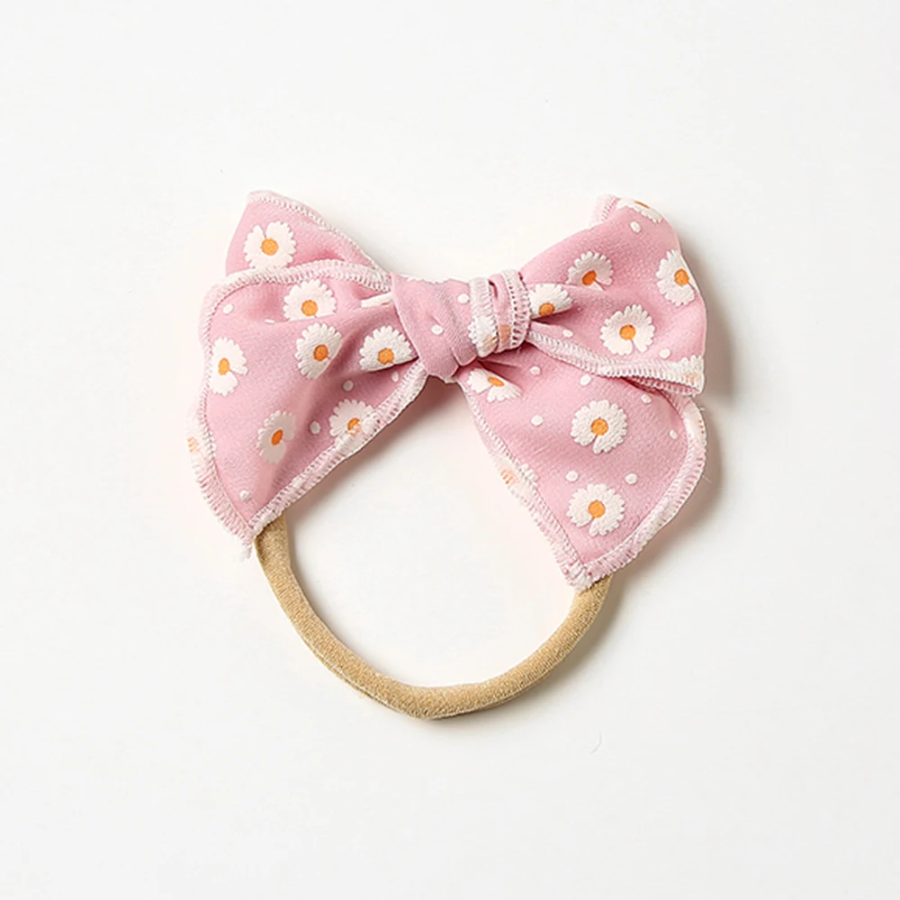 

Print Florals Girl Hairband Bow Nylon Headband For Baby Girl Newborn New 2022 Baby Hair Accessories Toddler Kid Headwear Sweet