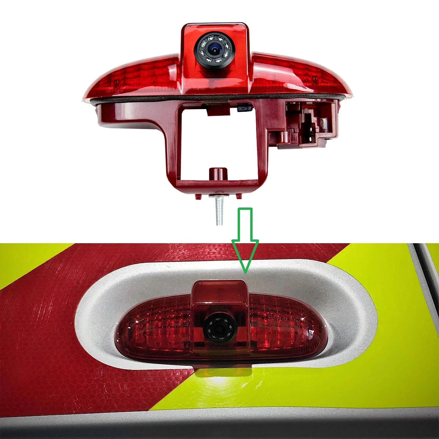 

E9 HD 3rd Brake Light Night Vision Camera for FIAT Talento Primastar Renault Trafic, Opel Combo C,Vauxhall Vivaro A (2001-2014)