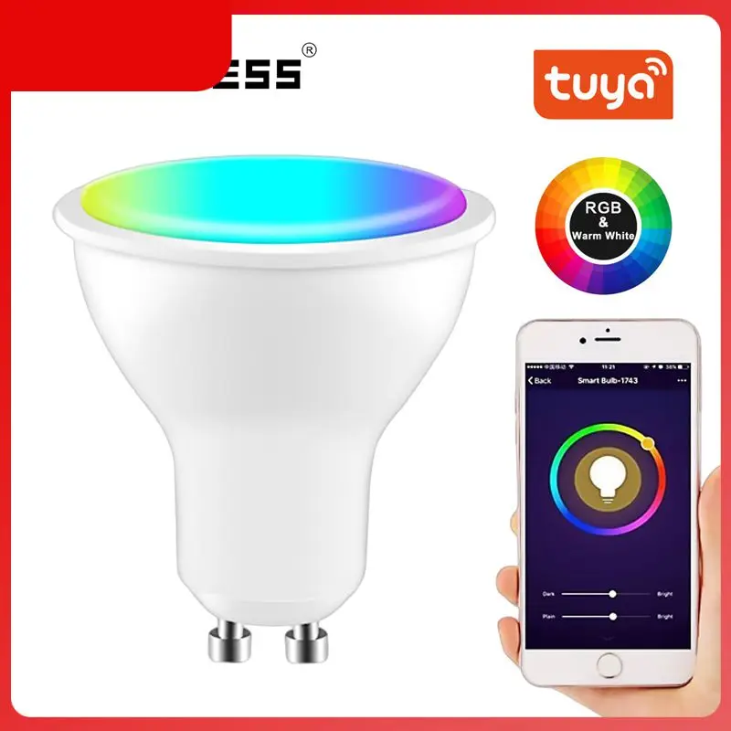 

4w Gu10 Light Bulb Rgb Led Light Tuya Timer Diy Wifi Smart Spotlight Voice For Alexa Google Home Adjustable Brightness Dimmable