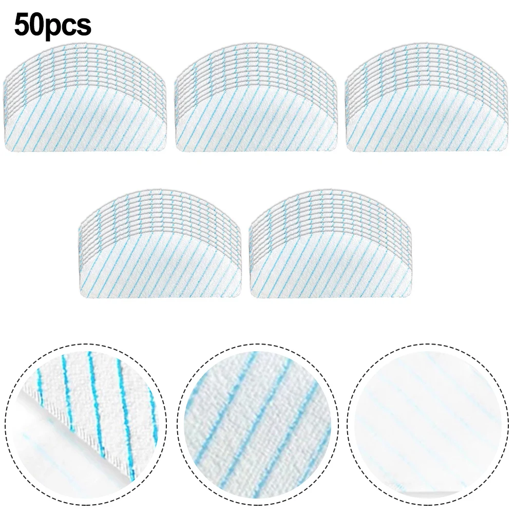 

50Pcs Disposable Strong Rag Mop Cloths Pads For Ecovacs OZMO T8 AIVI K1Q8 Sweeping Robot Vacuum Cleaner Accessories Spare Parts