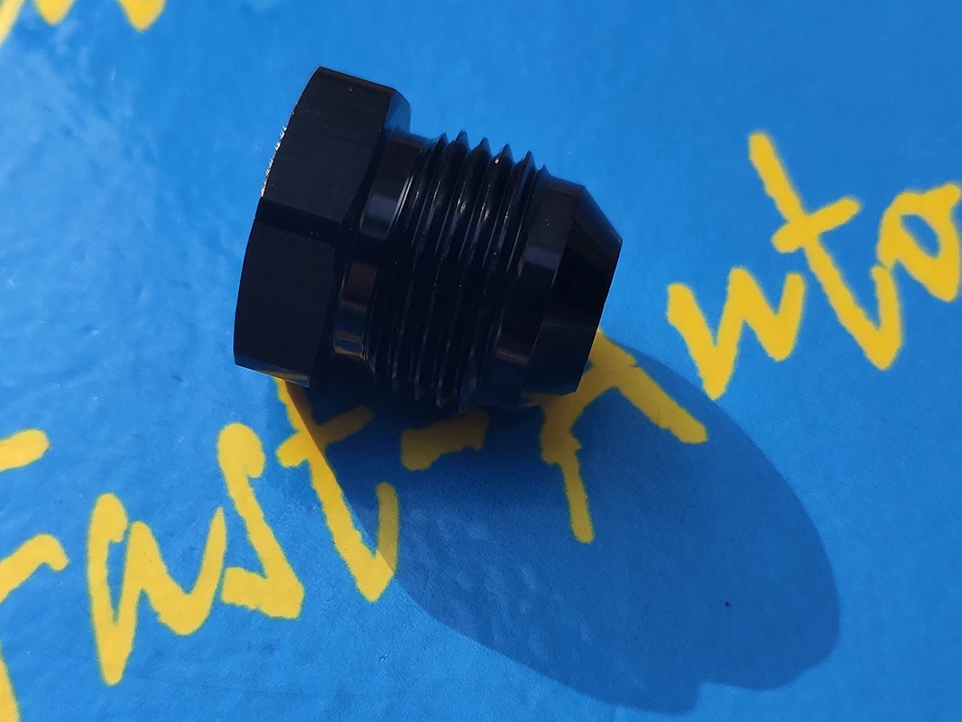 

Black 9/16-18unf thread -6an an6 an-6 flare plug for 044 pump fuel surge tank fitting end