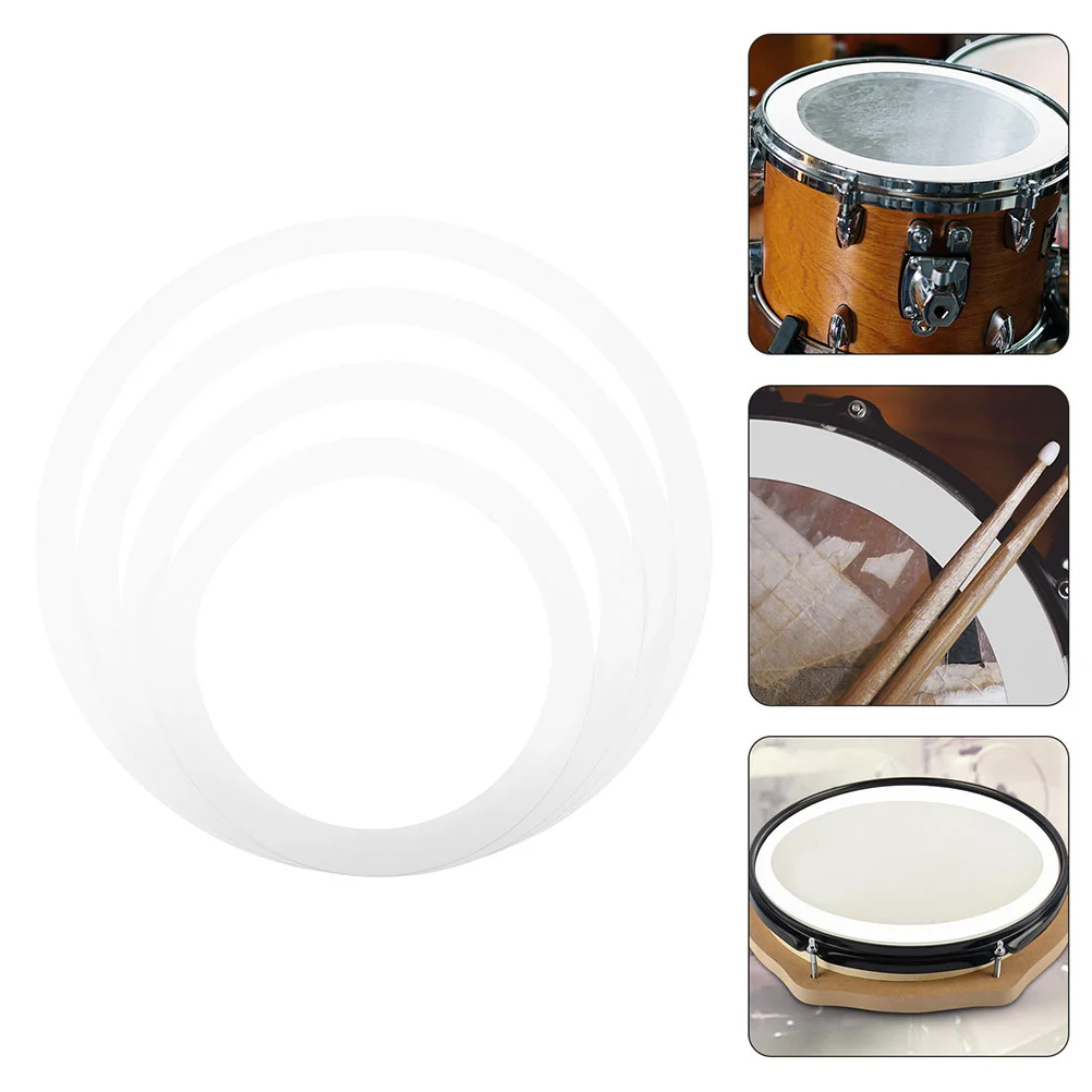 

Drum Mute Silencer Kit Practice Snare Ring Pads Pad Damperner Dampener Rings Sordine Accessories Control Tone Round Portable Set