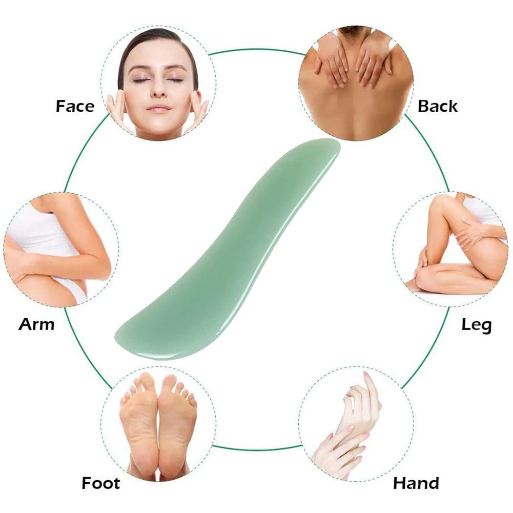 

Скребок Для Массажа Гуаша, натуральный нефрит, розовый кварц, нефрит, камень для лица, шеи, подтяжка кожи, удаление морщин, уход за красотой
