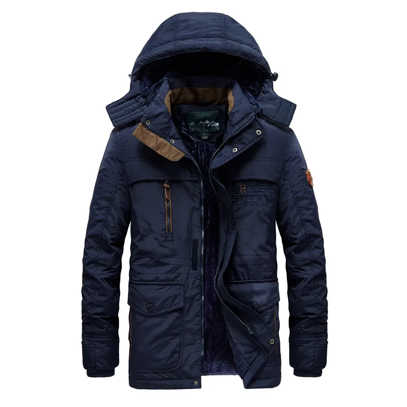 Men Parkas Medium and Long Hooded Coats Trendy Casual Thickened Large Size 5XL Winter 2022 Jacket Male Chamarras Para Hombre