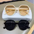 Модные стильные Универсальные солнцезащитные очки OLOEY, персонализированные Солнцезащитные очки в круглой оправе, модные солнцезащитные очки в большой оправе ярких цветов