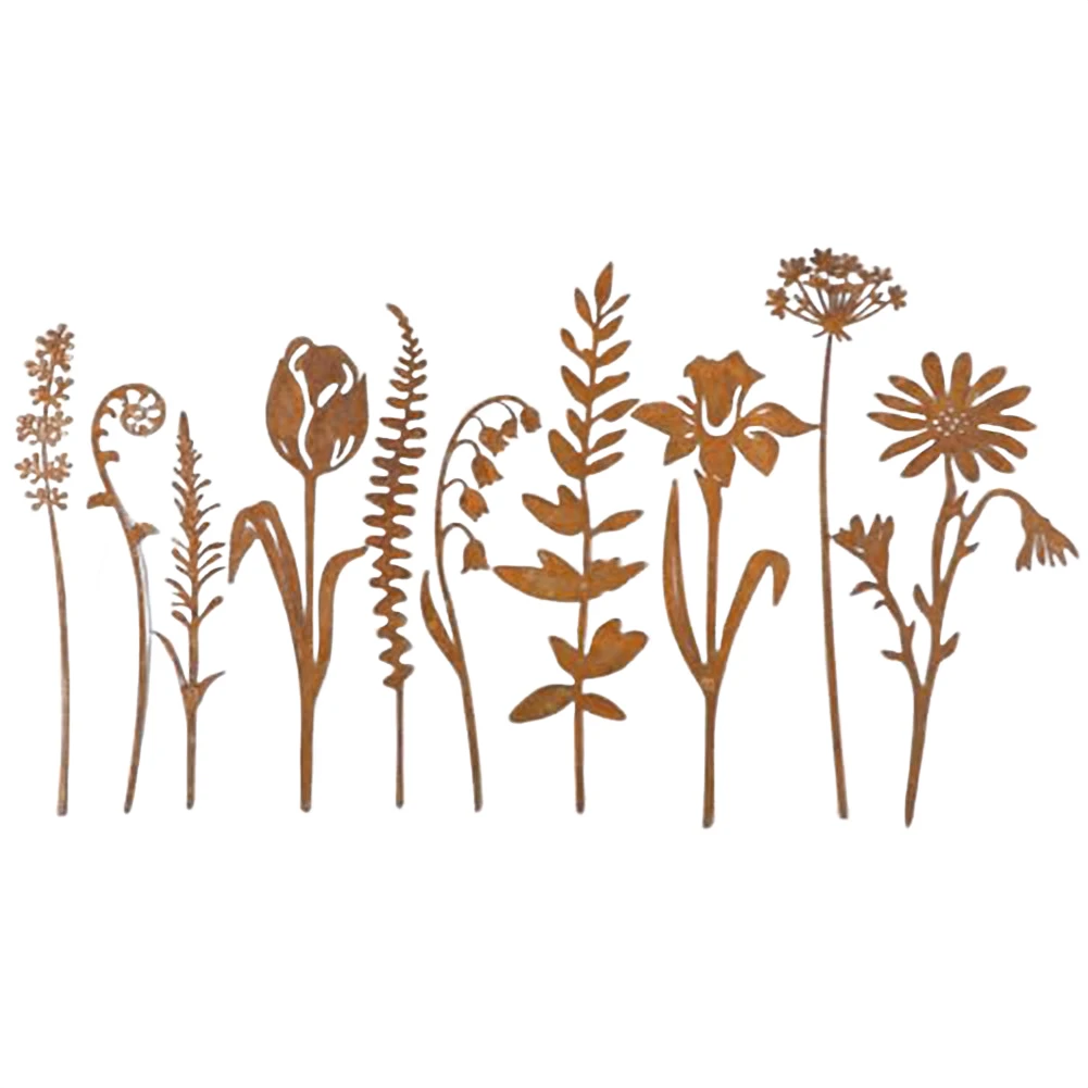 

Металлические садовые украшения в деревенском стиле, набор из 10 штук