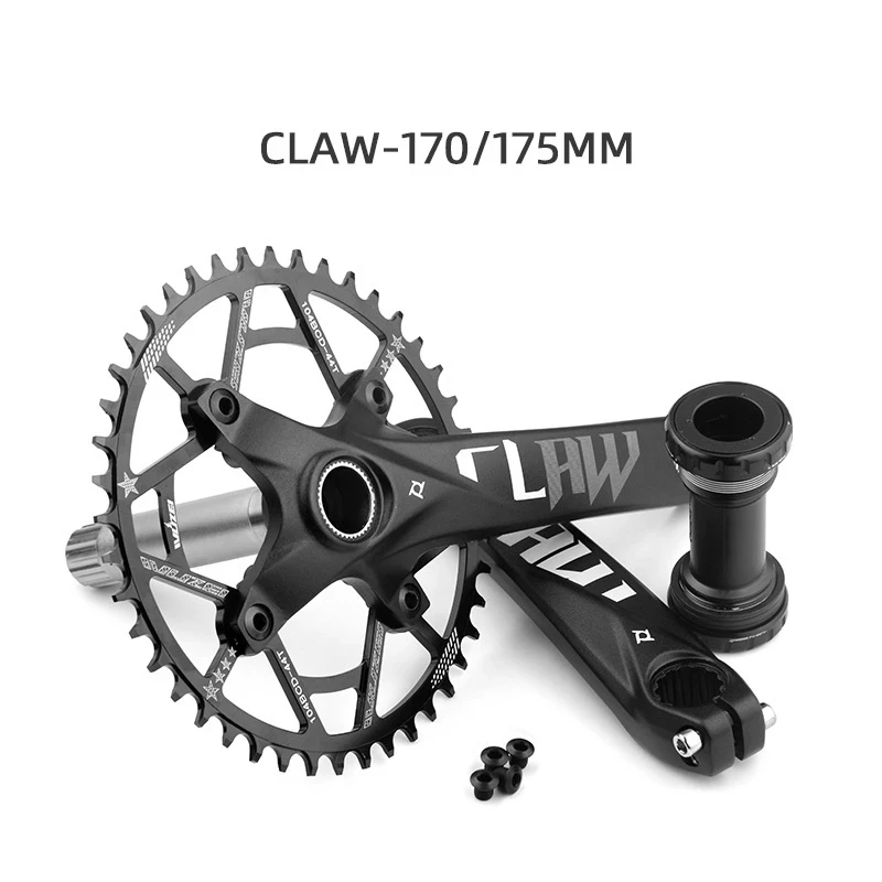 PROWHEEL Road Bike Chaiwheel Mountain Axis Tooth Hollow Integrated Crankset 104 BCD Disc 32T 38T 42T 52T Modified Crank Set |