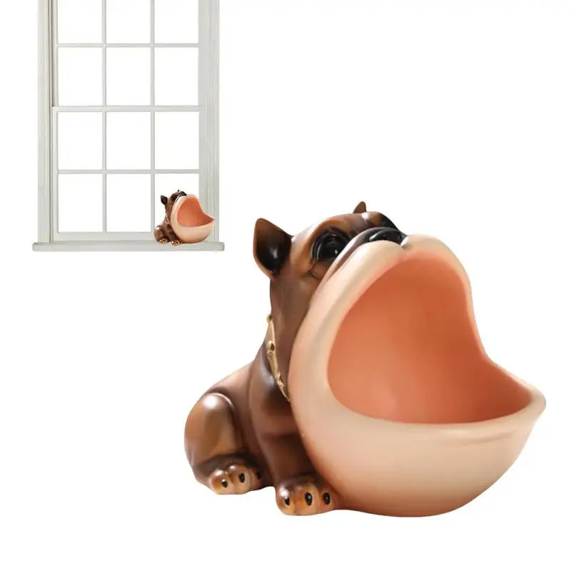 

Милый большой контейнер для хранения собак, Статуэтка из искусственной смолы, домашнее украшение для хранения ключей, настольное украшение...