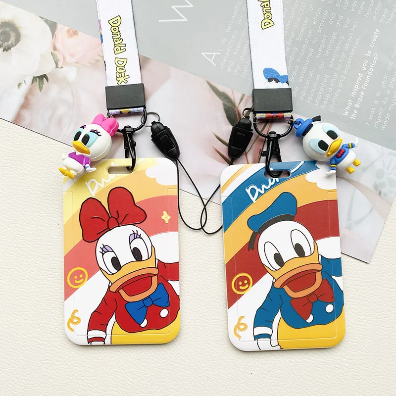 

Новый оригинальный защитный чехол Disney для студенческого кампуса со шнурком для автобуса метро ic-Карты